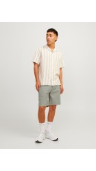 Ανδρική Βερμούδα Chino Λινή Jack & Jones JPStace Summer Short Srt SN 12248627 Green Melange