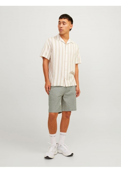 Ανδρική Βερμούδα Chino Λινή Jack & Jones JPStace Summer Short Srt SN 12248627 Λαδί