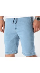 Ανδρική Βερμούδα Ελαστική Chino Tiffosi Indigo Knit Short -3710054358 Γαλάζια