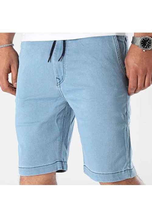 Ανδρική Βερμούδα Ελαστική Chino Tiffosi Indigo Knit Short 10054358-37 Γαλάζια