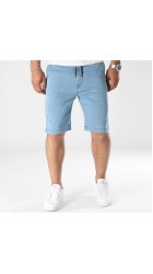 Ανδρική Βερμούδα Ελαστική Chino Tiffosi Indigo Knit Short -3710054358 Γαλάζια