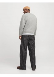 Ανδρική Ζακέτα Πλεκτή με κουμπιά Jack & Jones 12277984 Jorwinter cropped knit Stydaw Light Grey Melange