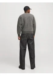 Ανδρική Ζακέτα Πλεκτή με κουμπιά Jack & Jones 12277984 Jorwinter cropped knit Stydaw Dark Grey