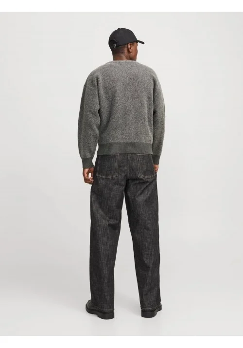 Ανδρική Ζακέτα Πλεκτή με κουμπιά Jack & Jones 12277984 Jorwinter cropped knit Stydaw Dark Grey