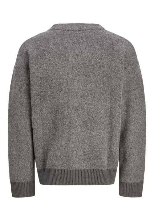 Ανδρική Ζακέτα Πλεκτή με κουμπιά Jack & Jones 12277984 Jorwinter cropped knit Stydaw Dark Grey