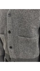 Ανδρική Ζακέτα Πλεκτή με κουμπιά Jack & Jones 12277984 Jorwinter cropped knit Stydaw Dark Grey