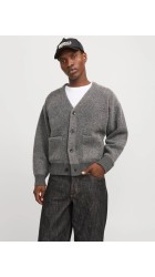 Ανδρική Ζακέτα Πλεκτή με κουμπιά Jack & Jones 12277984 Jorwinter cropped knit Stydaw Dark Grey Ανδρική Ζακέτα Πλεκτή με κουμπιά Jack & Jones 12277984 Jorwinter cropped knit Stydaw Dark Grey