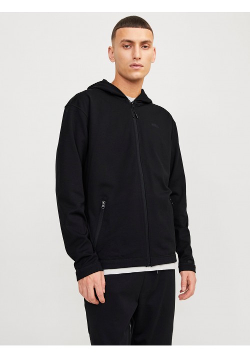 Ανδρική Ζακέτα Φούτερ Jack & Jones JCocloud Sweat Zip Hood Noos 12253764 Μαύρη