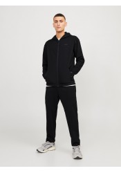 Ανδρική Ζακέτα Φούτερ Jack & Jones JCocloud Sweat Zip Hood Noos 12253764 Μαύρη