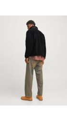 Ανδρικό Μπουφάν Fleece Jack & Jones Jorvesterbro Teddy Jacket AW24 Noos 12260450 Μαύρο