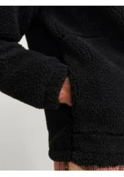 Ανδρικό Μπουφάν Fleece Jack & Jones Jorvesterbro Teddy Jacket AW24 Noos 12260450 Μαύρο