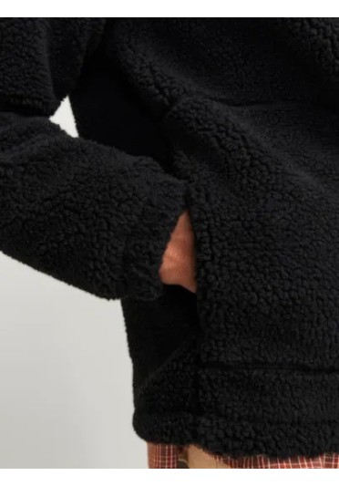 Ανδρικό Μπουφάν Fleece Jack & Jones Jorvesterbro Teddy Jacket AW24 Noos 12260450 Μαύρο