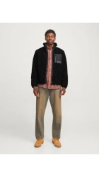 Ανδρικό Μπουφάν Fleece Jack & Jones Jorvesterbro Teddy Jacket AW24 Noos 12260450 Μαύρο