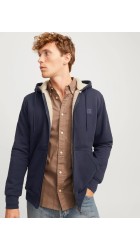 Ανδρική Φούτερ Ζακέτα Jack & Jones JPRBlumason Teddy Sweat Zip 12262125 Night Sky
