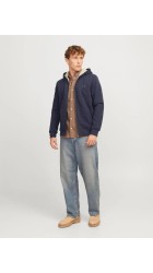 Ανδρική Φούτερ Ζακέτα Jack & Jones JPRBlumason Teddy Sweat Zip 12262125 Night Sky