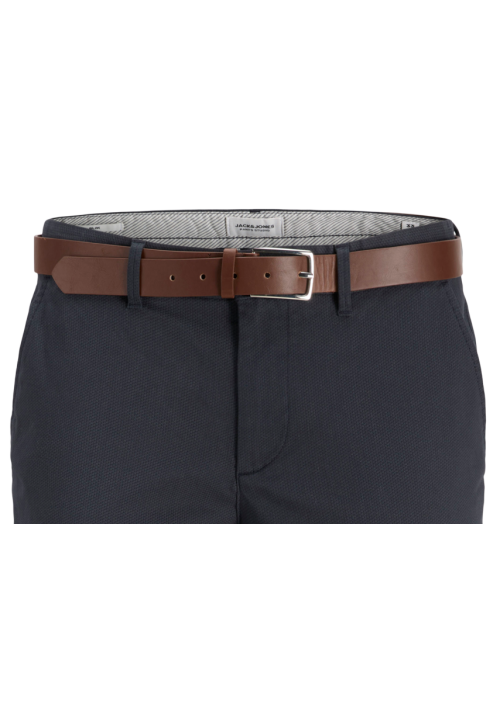 Ανδρικό Παντελόνι Chino Jack & Jones  JPSTMarco JJLegacy W Belt Styd 12278766  Dark Navy