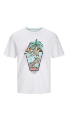 Ανδρικό T-Shirt Jack & Jones JJEljah Tee SS Crew Neck 12268472 White