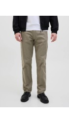 Ανδρικό Λινό Παντελόνι Jack & Jones JPSTKane Hybrid Bondi Jogger SN 12274977 Dusty Olive
