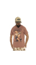 Ανδρικό T-Shirt Von Dutch VD/1/TR/Pinup/Lc Καφέ