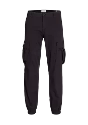 Ανδρικό Παντελόνι Cargo Jack & Jones JPSTKane Jonnie Cuffed Cargo RET 12268261 Μαύρο