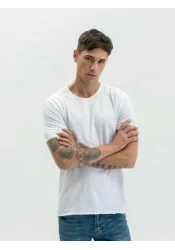 Ανδρικό T-Shirt Gianni Lupo GL1053F-S25 Λευκό Ανδρικό T-Shirt Gianni Lupo GL1053F-S25 Λευκό
