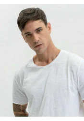 Ανδρικό T-Shirt Gianni Lupo GL1053F-S25 Λευκό Ανδρικό T-Shirt Gianni Lupo GL1053F-S25 Λευκό