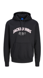 Ανδρικό Φούτερ με Κουκούλα Jack & Jones Jorbronx Arch Big Sweat Hood LN 12262919 Μαύρο