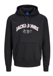 Ανδρικό Φούτερ με Κουκούλα Jack & Jones Jorbronx Arch Big Sweat Hood LN 12262919 Μαύρο