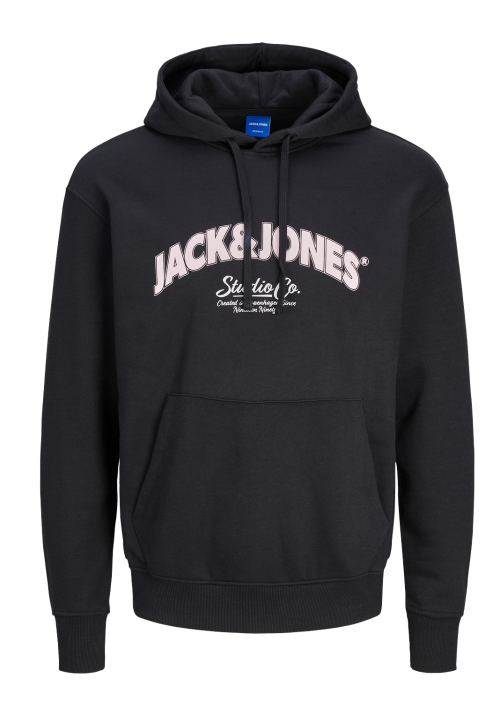 Ανδρικό Φούτερ με Κουκούλα Jack & Jones Jorbronx Arch Big Sweat Hood LN 12262919 Μαύρο