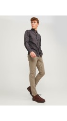 Ανδρικό Παντελόνι Chino Jack & Jones  JPSTMarco Dave Beige Noos 12174307 Mπεζ