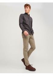 Ανδρικό Παντελόνι Chino Jack & Jones  JPSTMarco Dave Beige Noos 12174307 Mπεζ