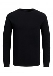 Ανδρικό Πλεκτό Jack & Jones JJEhill Knit Crew Neck Noos JJEHILL 12157321 Μαύρο