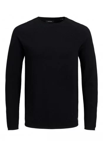Ανδρικό Πλεκτό Jack & Jones JJEhill Knit Crew Neck Noos JJEHILL 12157321 Μαύρο