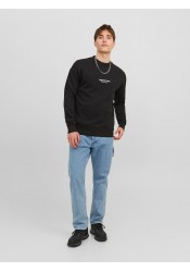 Ανδρικό Φούτερ Jack & Jones Jorvesterbro Sweat Crew Neck Noos 12241694 Μαύρο