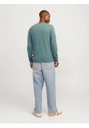 Ανδρικό Πλεκτό Jack & Jones JJEhill Knit Crew Neck Noos JJEHILL 12157321 Goblin Blue Twist