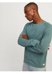 Ανδρικό Πλεκτό Jack & Jones JJEhill Knit Crew Neck Noos JJEHILL 12157321 Goblin Blue Twist