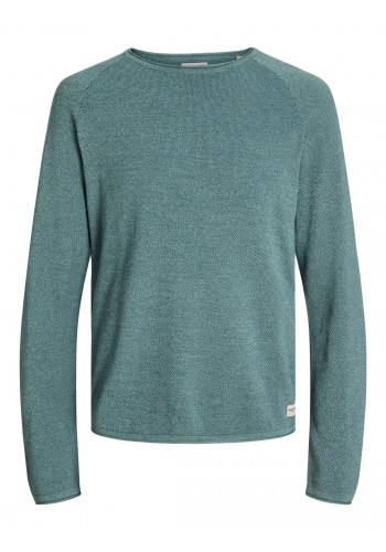 Ανδρικό Πλεκτό Jack & Jones JJEhill Knit Crew Neck Noos JJEHILL 12157321 Goblin Blue Twist