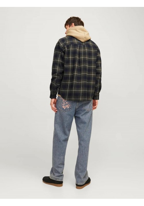 Ανδρικο Πουκάμισο Overshirt Jack & Jones Jorfrederiksberg Flannel Shirt 12260660 Sky Captain