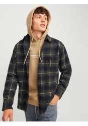 Ανδρικο Πουκάμισο Overshirt Jack & Jones Jorfrederiksberg Flannel Shirt 12260660 Sky Captain