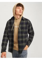 Ανδρικο Πουκάμισο Overshirt Jack & Jones Jorfrederiksberg Flannel Shirt 12260660 Sky Captain Ανδρικο Πουκάμισο Overshirt Jack & Jones Jorfrederiksberg Flannel Shirt 12260660 Sky Captain