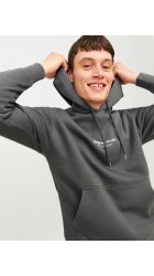 Ανδρικό Φούτερ με Κουκούλα Jack & Jones Jorvesterbro Sweat Hood Noos 12241687 Γκρι