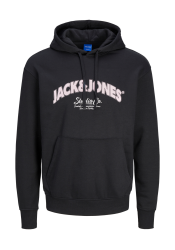 Ανδρικό Φούτερ με Κουκούλα Jack & Jones Jorbronx Arch Big Sweat Hood LN 12262919 Μαύρο