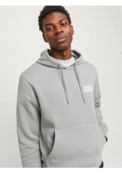 Ανδρικό Φούτερ Jack & Jones JJECorp Logo Sweat Hood Noos 12152840 Ultimate Grey Small Print