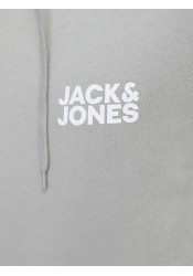 Ανδρικό Φούτερ Jack & Jones JJECorp Logo Sweat Hood Noos 12152840 Ultimate Grey Small Print