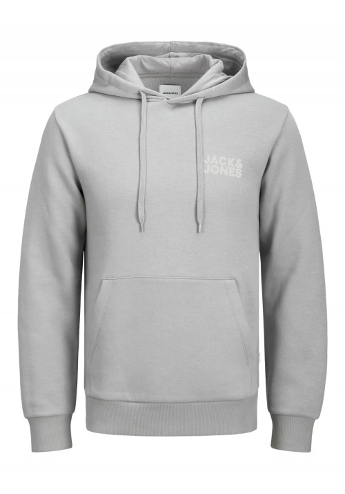 Ανδρικό Φούτερ Jack & Jones JJECorp Logo Sweat Hood Noos 12152840 Ultimate Grey Small Print