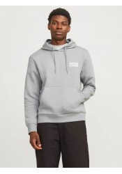 Ανδρικό Φούτερ Jack & Jones JJECorp Logo Sweat Hood Noos 12152840 Ultimate Grey Small Print