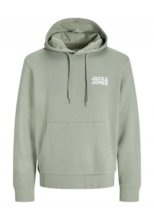 Ανδρικό Φούτερ Jack & Jones JJECorp Logo Sweat Hood Noos 12152840 Iceberg Green Small Print