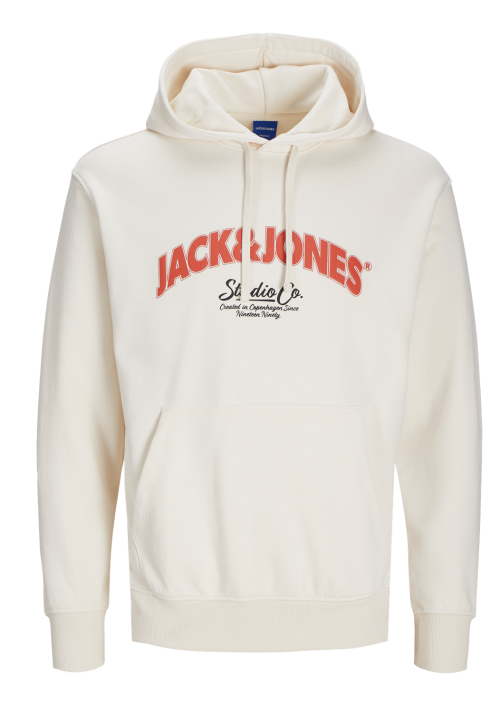 Ανδρικό Φούτερ με Κουκούλα Jack & Jones Jorbronx Arch Big Sweat Hood LN 12262919 Antique White