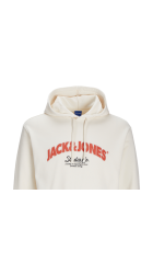 Ανδρικό Φούτερ με Κουκούλα Jack & Jones Jorbronx Arch Big Sweat Hood LN 12262919 Antique White