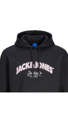 Ανδρικό Φούτερ με Κουκούλα Jack & Jones Jorbronx Arch Big Sweat Hood LN 12262919 Μαύρο